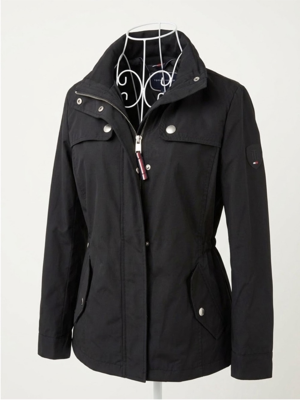 Tommy Hilfiger Women’s Black Lightweight Parka Utility Jacket Size Small